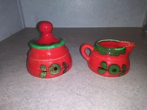 Creamer And Sugar Bowl With Lid PIROSCHKA Gallo Villeroy & Boch Ceramics 1960s - Picture 1 of 5