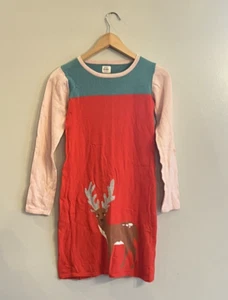 Mini Boden Niña Mezcla de Cachemira Mangas Largas Ciervo Reno Suéter Vestido Rojo 11 12 - Imagen 1 de 4