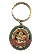 Anheuser Busch Collectors Club Key Chain Split Ring Metal Budweiser Beer Eagle
