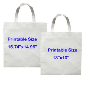 Bolsa de compras de sublimación en blanco no tejida transferencia de calor sublimación hágalo usted mismo impreso - Imagen 1 de 9