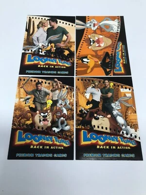 Looney Tunes Back In Action Trading Card Promo lot of 4-BiA-1+BiA-i+BiA-UK+LT-SD - Image 1 of 2