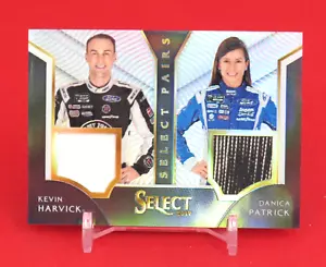 Danica Patrick & Kevin Harvick Select Swatches Relic 2017 Panini Select Nascar - Picture 1 of 2