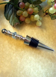 Perlen Flaschenverschluss und erhalten Sie GRATIS "2er Set" Weinglas Charms tolles Geschenk - Bild 1 von 15