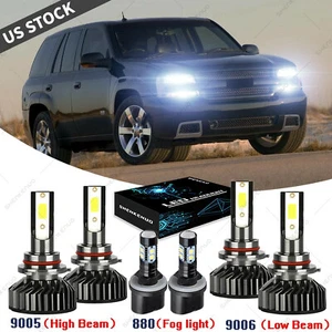 For Trailblazer 2002-09 8000K Combo 9005 9006 880 LED Headlight Fog Bulbs P0240 - Bild 1 von 12