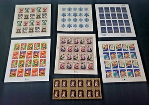 USPS POSTFRISCH NH VINTAGE WEIHNACHTSKARTE SANTA FROSTY BRIEFMARKENBLÄTTER $53+ F.V. - Bild 1 von 4