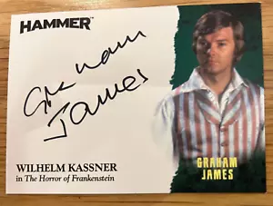 HAMMER SERIE 2 - SEVENTIES SHOCKERS: AUTOGRAMMKARTE: GRAHAM JAMES GJ2 - Bild 1 von 1