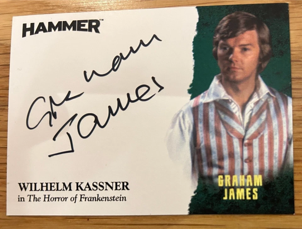 HAMMER SERIES 2 - SEVENTIES SHOCKERS: AUTOGRAPH CARD: GRAHAM JAMES GJ2 - Image 1 of 1