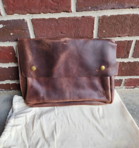 NEW Hide & Drink Leather Multipurpose Laptop Tablet Case / Bourbon Brown