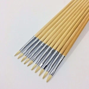 Filbert Artist Paint Brushes Set 10 Pc #1 Pure Hog Bristle For Oil Acrylic Paint - Picture 1 of 9