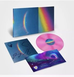 ⭐️ COLDPLAY SIGNED LP Moon Music TRANSLUCENT PINK Colored Vinyl Record - Foto 1 di 4
