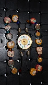 One of a Kind Geneva Beaded Face Bracelet Quartz Watch - Picture 1 of 4