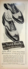 1949 Nunn-Bush Ankle Fashioned Oxford Shoes Vintage Print Ad 1940s Wing Tips