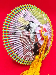Paraguas japonés wakasa miniatura kimono artículos diversos interior antiguo - Imagen 1 de 7