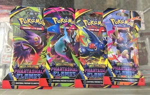 Phantasmal Flames 4x Funda Booster Pack Set Sellado Pokemon Lote Mega Evolución - Imagen 1 de 1