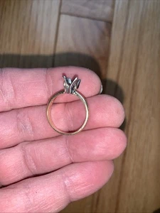 14K Plumb Yellow Gold Solitaire Ring Size 7 1/4 w/ Tulip 4 Prong Setting - Picture 1 of 8