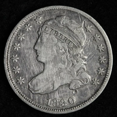1830 Capped Bust Silver Dime VF+ E119 ZYOBM - Image 1 of 2