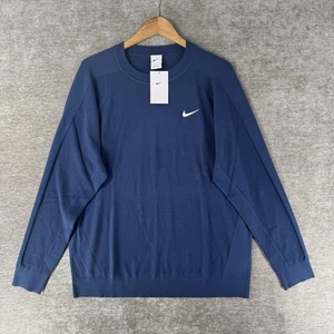 Nike Tour Golf Sweater Midnight Navy Blue/White Men’s Size XL FQ8832-410 NWT - Picture 1 of 6