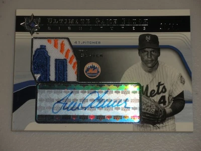 Tom Seaver 2004 UD Ultimate Collection parche con el logotipo de los AUTO METS #/30 autógrafo SP Foto 1 de 2