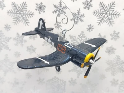 WWII Vought F4U-1D Corsair Fighter Airplane Custom Christmas Ornament Pilot Gift - Image 1 of 4