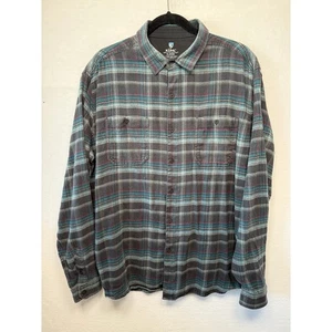 Kuhl Men's Cotton Blend Plaid Long Sleeve Shirt, Blue/Gray, Size XL  - Picture 1 of 4