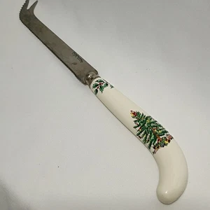Spode Christmas Tree Käsemesser Keramikgriff Wellenschliff Edelstahlklinge - Bild 1 von 11