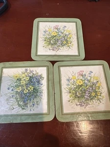 Coaster Corkscrew VTG Floral - Picture 1 of 6