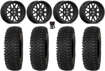 Valor V03 14" Wheels Black 27" Roctane ST Tires Polaris Sportsman / RZR / Ranger - Image 1 of 4