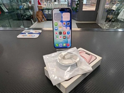 iPhone 15 128GB Pink, Any Network, Used, Boxed No Plug Fast Delivery (Shop1159) - Image 1 of 4