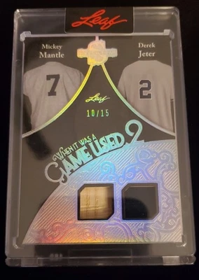 2025 Leaf Spectacular When It Was Game Used 2 Mantle Jeter Dual Relic /15 - Image 1 of 2