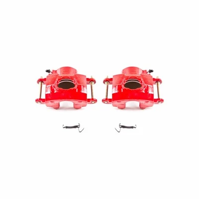 Power Stop Brake Kits For Pontiac Grand Am 1973-1975 Front Red Calipers Pair - Image 1 of 4