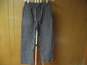 Pantalones de salón unisex con cordón a cuadros M medianos multicolor negro gris naranja - Imagen 1 de 4
