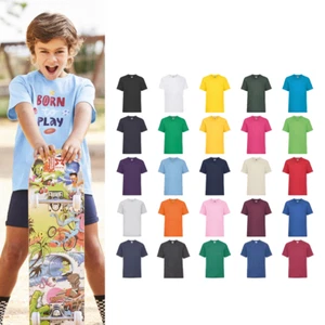 Fruit of the Loom Kids Tee T-shirt 1 -15 Years Boys/Girls - Picture 1 of 32