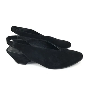 Zapatos de salón Eileen Fisher Gatwick de nobuck con tacón ancho para mujer talla 6 negros - Imagen 1 de 16