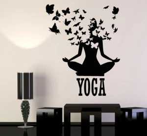 Wandtattoo Yoga Lotus Zen 47 Farben Butterfly Wandsticker Sticker Wandaufkleber  - Bild 1 von 1