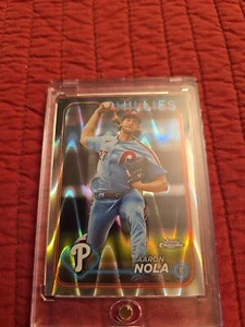 2024 Topps Chrome #262 Aaron Nola Ray Wave Refractor - Philadelphia Phillies - Bild 1 von 2