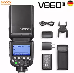 Godox V860III-N TTL HSS Akku Blitz Blitzgerät mit LED Licht für Nikon Kamera - Bild 1 von 12