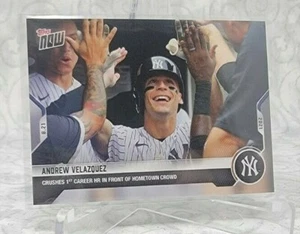 2021 Topps Now Andrew Velazquez Card #685 New York Yankees - 1st Career HR - Bild 1 von 2