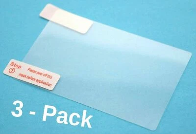 NEW 3-PACK Clear Universal Surface Screen Protector 4x3" Phone GPS Camera Watch - Image 1 of 4
