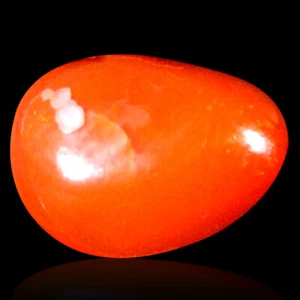 2.07 ct Five-star Fancy Cabochon Cut (11 x 7 mm) Un-Heated Red Fire Opal - Picture 1 of 1
