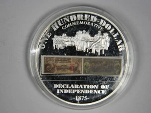 SILVER PLATED $100 2011 PROOF AMERICAN MINT HISTORY OF USA MONEY INV#1101 - Picture 1 of 4