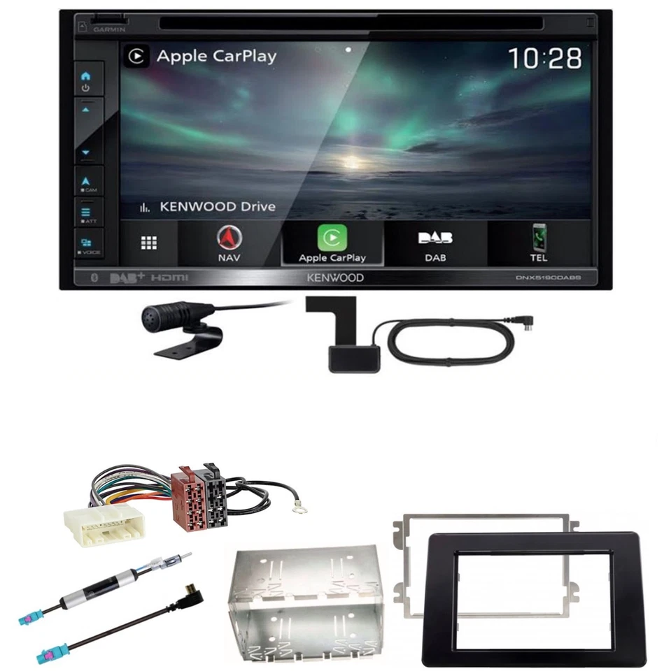 Kenwood DNX-5190DABS CarPlay Android Auto USB Einbauset für Opel Movano ab 2019 - Bild 1 von 1