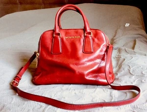 MICHAEL KORS große Handtasche Echt-Leder Rot, Hardware gold 30 x 25cm NEUWERTIG! - Bild 1 von 24