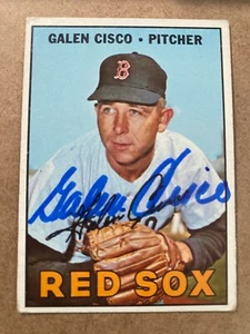 1967 Topps #596 GALEN CISCO Autographed SIGNED Card - BOSTON RED SOX - Picture 1 of 1