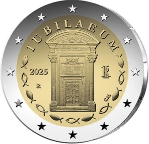 2 Euro Italy 2025 IUBILAEUM Jubilee Bank Fresh Bfr Delivery Loose - Picture 1 of 2