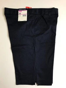 Girl’s French Toast Navy Sz 18 Bermuda Shorts Adj Waist Uniform Flat Front - Picture 1 of 9