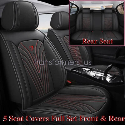 For Toyota RAV4 Full Set Leather Car Seat Cover 5-Seat Front + Rear Protectors - Image 1 of 4
