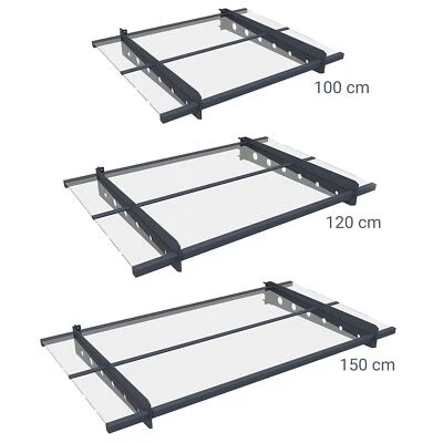 Vordach Überdachung Haustür Dach Tür Pultvordach Glasdach Haustürdach Juskys® - Bild 1 von 4