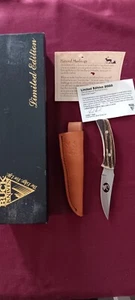 Buck 475 DP Deer Tracks - Limited Edition 1 of 2000 - Stag Fixed Blade Knife - Picture 1 of 10