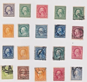 20 alte US-Briefmarken - gemischte Stückelungen - gebraucht (meist) - Bild 1 von 4