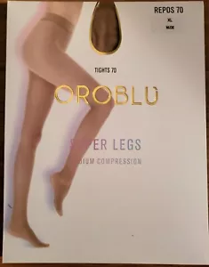 Stützstrumpfhose Oroblu Super Legs Medium Compression 70 DEN, Gr.XL, Nude, OVP - Bild 1 von 2